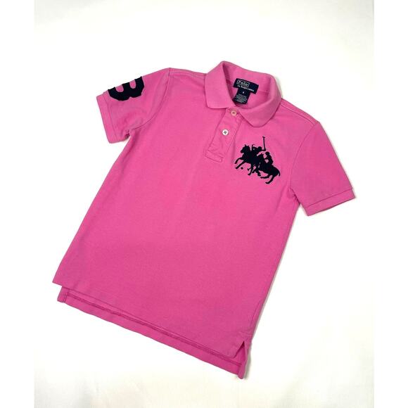 Polo Ralph Lauren Pink Polo Blue‎ Embroidered Dual Match Pony Preppy Size 6 - Picture 1 of 7